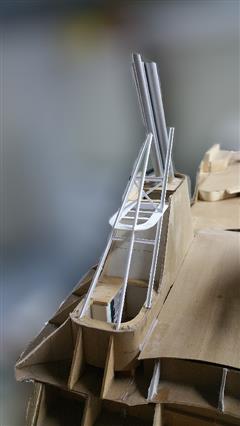 maquette ferry napoleon bonaparte support ossature arrière cheminée babord